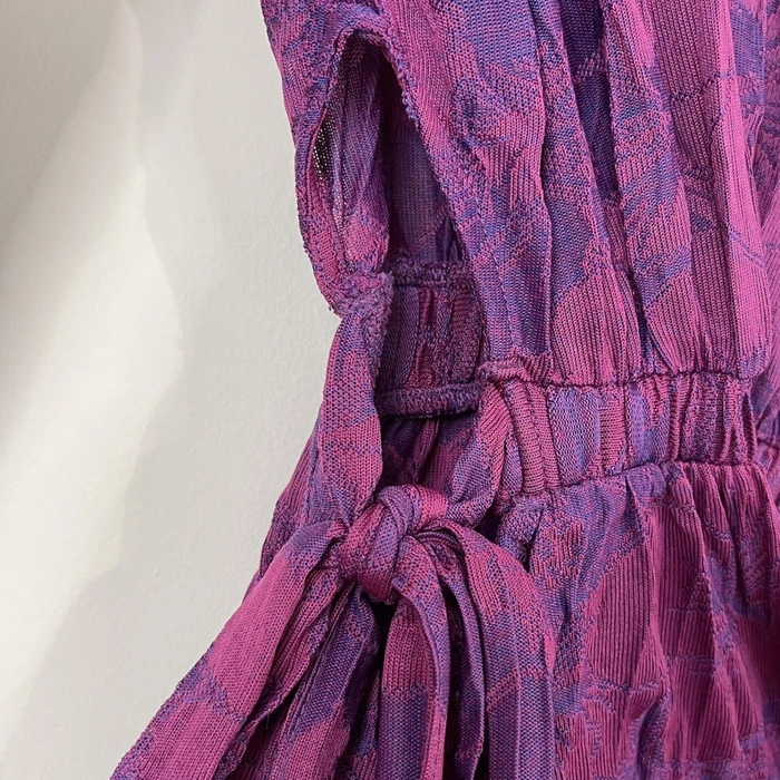 Sukienka damska Zara Wrinkled Jacquard plisowana w kwiaty