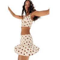 Spódnica spodenki damskie Zara mini kremowa w grochy r. XS
