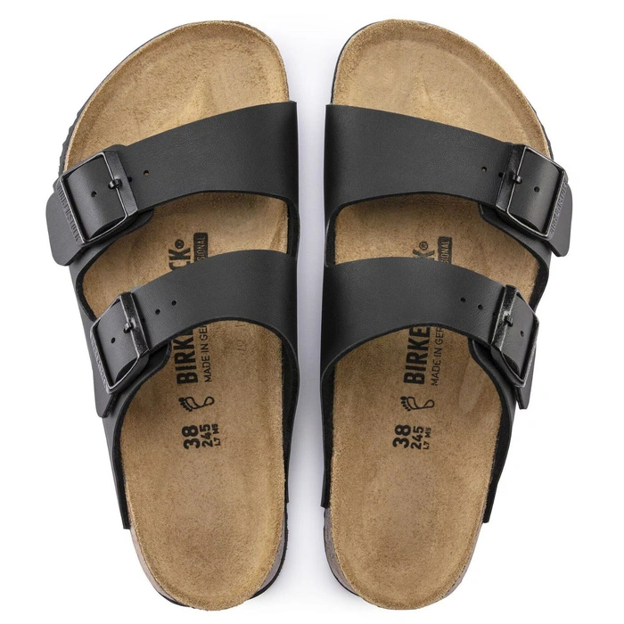 Klapki damskie Birkenstock Arizona Prof skórzane Birko-Flor czarne r. 36