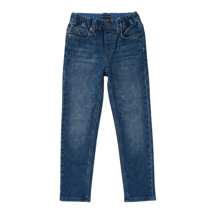 Spodnie chłopięce Tommy Hilfiger jeansy granatowe r. 128