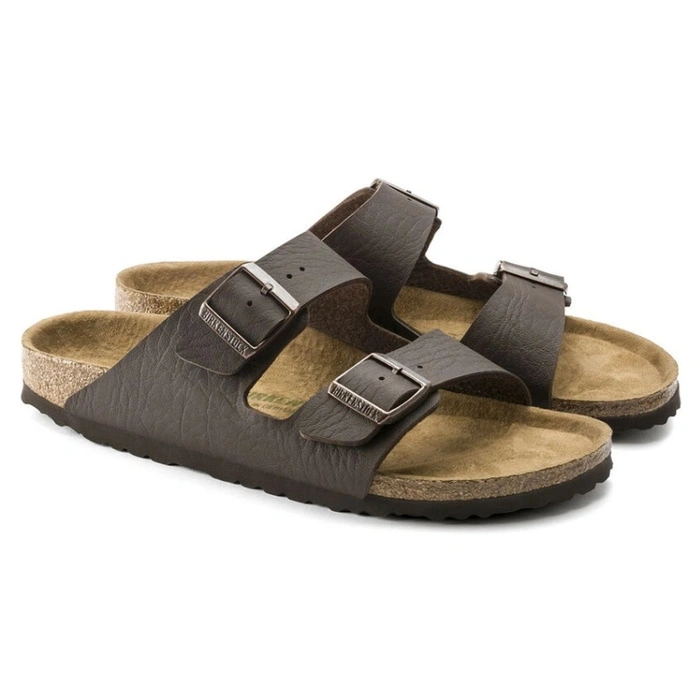 Klapki damskie Birkenstock Arizona BS regular vegan brązowe r. 39