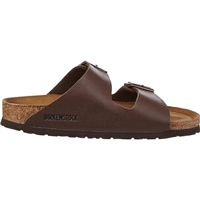 Klapki damskie Birkenstock Arizona skórzane birko-flor brązowe r. 41
