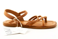 Sandały dziewczęce ZARA Kids skórzane brązowe wygodne