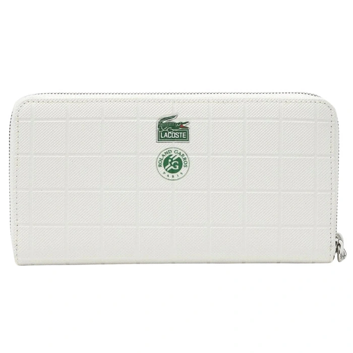 Duży portfel Lacoste Roland Garros poziomy biały