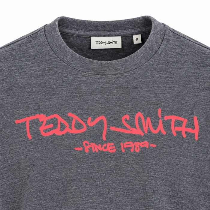 Koszulka dziecięca Teddy Smith Ticlass z długim rękawem szara r. 128