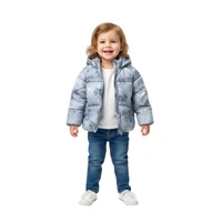 Kurtka dziewczęca Zara puchowa pikowana z kapturem r. 80