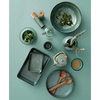 Zestaw młynków do soli i pieprzu Bitz Green z kamionki mechanizm ceramiczny