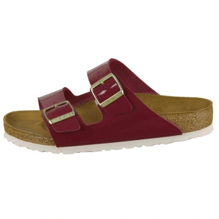 Klapki damskie Birkenstock Arizona BS regular birko-flor bordowe r. 36