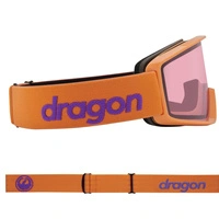 Gogle narciarskie Dragon DXT Lumalens Rose snowboardowe pomarańczowe cat. S1