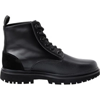 Buty damskie Calvin Klein Jeans Eva Boot Mid Lace Up trepy skórzane czarne r. 38