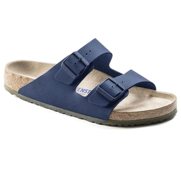 Klapki męskie Birkenstock Arizona regular z miękką wkładką granatowe r. 45