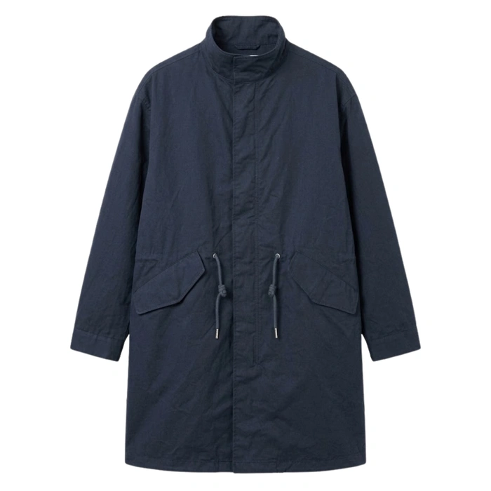 Kurtka męska Zara długa parka oversize granatowa r. S-M