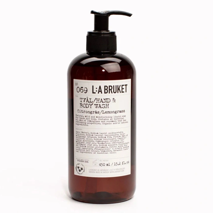 Żel do mycia ciała i rąk L:A Bruket trawa cytrynowa wegańskie 450 ml