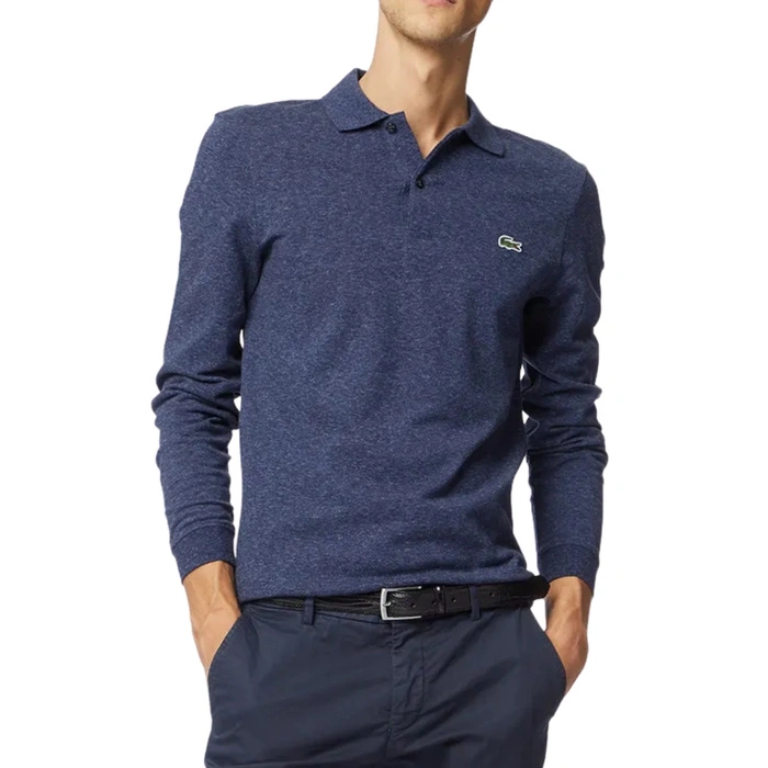 Koszulka męska Lacoste Polo niebieska o dopasowanym kroju r. XS