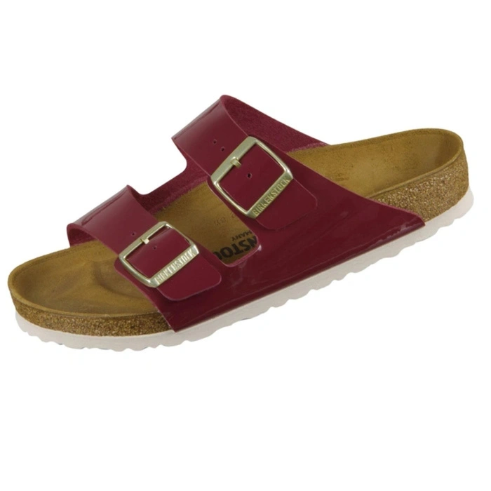 Klapki damskie Birkenstock Arizona BS regular birko-flor bordowe r. 37
