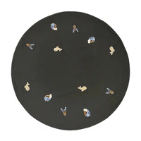 Dywan okrągły Broste Copenhagen bawełniany zielony 120 cm