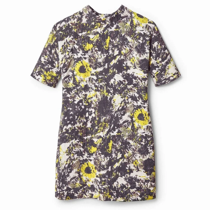 Sukienka damska Desigual Mineral mini szaro żółta