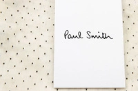 Szalik unisex Paul Smith Knot Pin Dot bawełniany jedwabny ecru w kropki