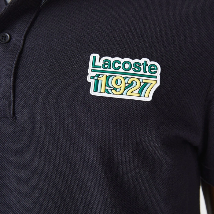 Koszulka męska Lacoste polówka o regularnym kroju granatowa r. XS