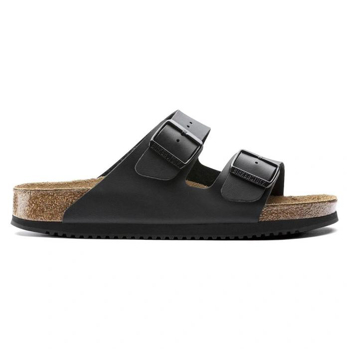 Klapki damskie Birkenstock Arizona Prof skórzane Birko-Flor czarne r. 39