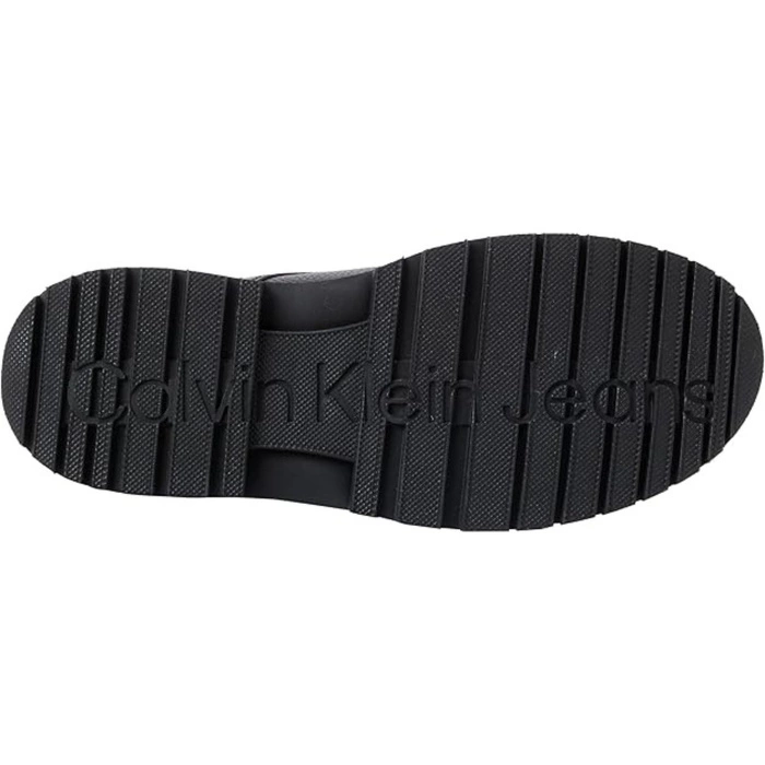Buty damskie Calvin Klein Jeans Eva Boot Mid Lace Up trepy skórzane czarne r. 38