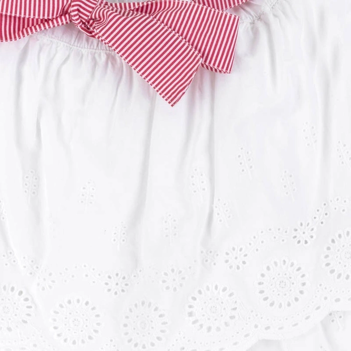 Spódnica dziewczęca Mayoral Embroidered Skirt biała