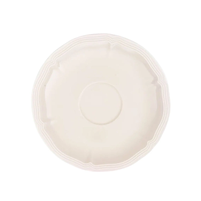 Spodki pod filiżanki Villeroy&Boch Manoir 6 sztuk 15 cm talerzyki ecru