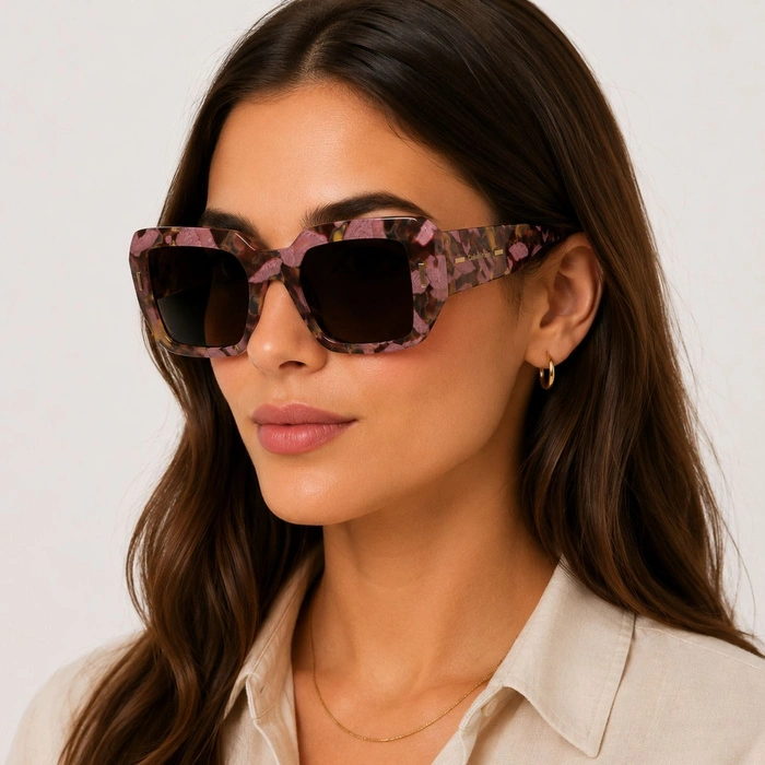 Okulary przeciwsłoneczne Calvin Klein CK23536s 663 havana damskie kocie oczy