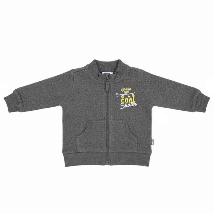 Bluza chłopięca Chicco bawełniana szara zasuwana r. 62