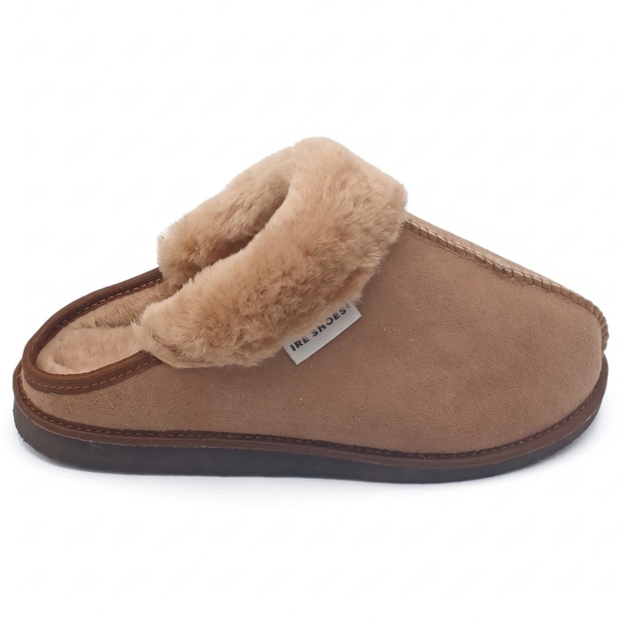 Kapcie damskie IRE SHOES ze skóry owczej naturalny kożuch futro ciepłe ręcznie szyte r. 39