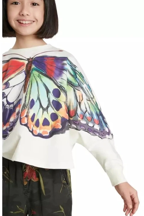 Bluza dziewczęca Desigual Papallona motyl skrzydła oversize
