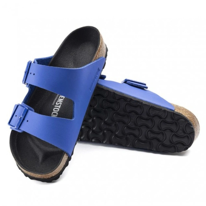 Klapki damskie Birkenstock Arizona BS birko-flor niebieskie r. 38