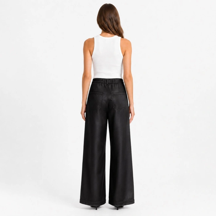 Spodnie damskie Zara Workwear jeansy szerokie czarne r. M