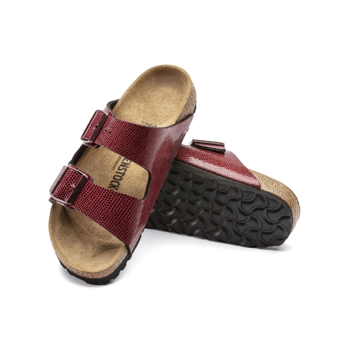 Klapki damskie Birkenstock Arizona BS regular birko-flor bordowe r. 37