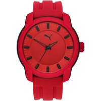 Zegarek męski sportowy Puma Red Silicone P6019 kwarcowy czerwony