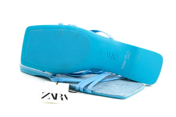 Klapki damskie Zara błękitne espadryle r. 40