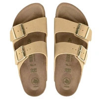 Klapki damskie Birkenstock Arizona BS birko-flor vegan beżowe r. 41