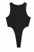 Body damski Desigual czarne mocno wycięte