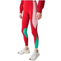 Spodnie damskie Lacoste Sport treningowe legginsy czerwone r. XL