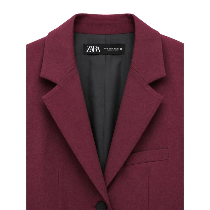 Marynarka męska Zara Slim Fit elegancka brązowa z lnem r. M
