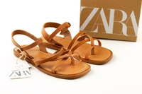 Sandały dziewczęce ZARA Kids skórzane brązowe wygodne