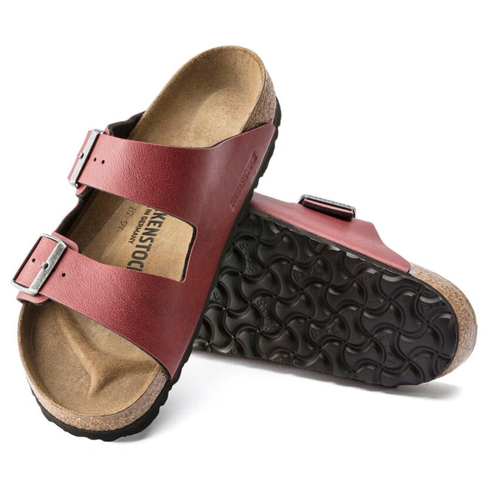 Klapki damskie Birkenstock Arizona BS skórzane birko-flor bordowe r. 43