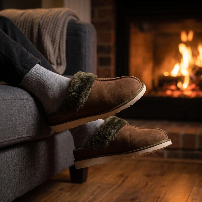 Kapcie damskie IRE SHOES ze skóry owczej naturalny kożuch futro ciepłe ręcznie szyte r. 39