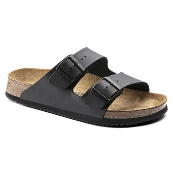 Klapki męskie Birkenstock Arizona Prof skórzane regular czarne r. 41