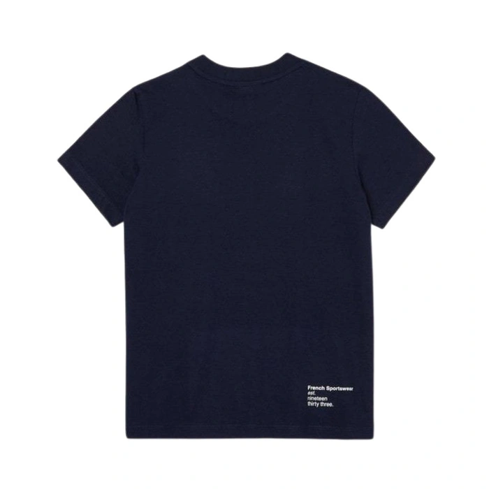 Koszulka dziecięca Lacoste bawełniana granatowa t-shrit r. 92
