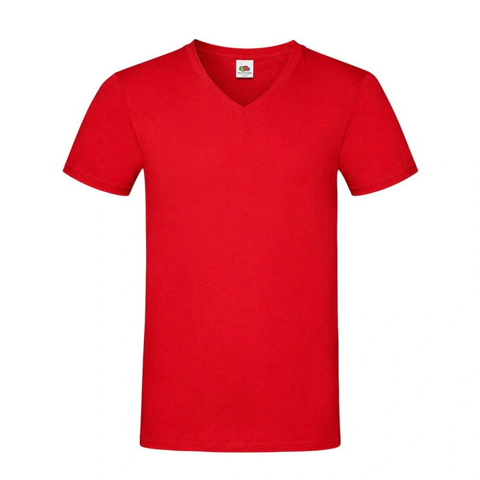 Koszulka męska Fruit of the Loom Valueweight czerwona t-shirt r. XL