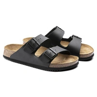 Klapki damskie Birkenstock Arizona Prof skórzane Birko-Flor czarne r. 36