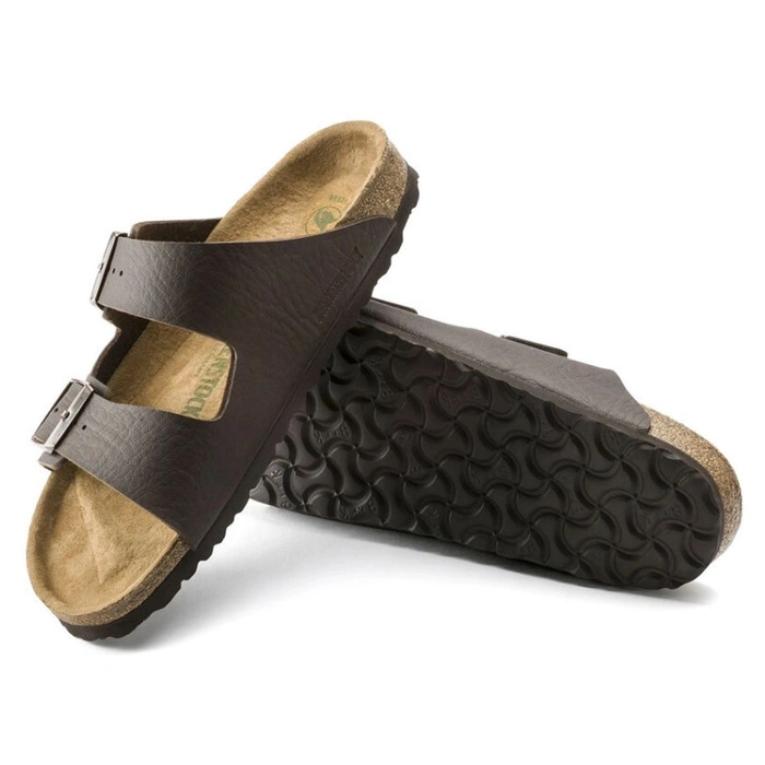 Klapki męskie Birkenstock Arizona BS briko-flor vegan brązowe r. 45