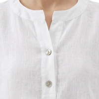 Bluzka damska Zara biała lniana letnia oversize