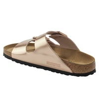 Klapki damskie Birkenstock Arizona BS narrow birko-flor różowo-złote r. 37